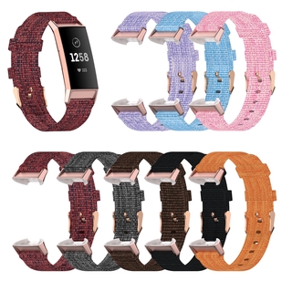 Dây đeo thay thế bằng vải canvas cho đồng hồ thông minh fitbit charge 4 / 3