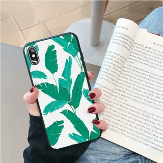 Ốp lưng kính tráng gương cây lá