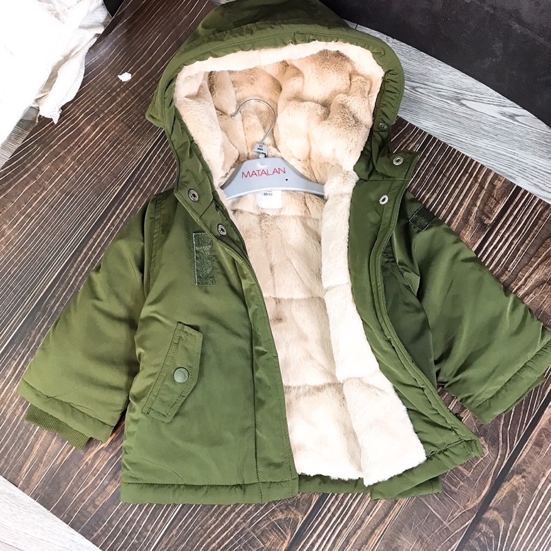 Áo parka nhí lót lông toàn bộ cho bé