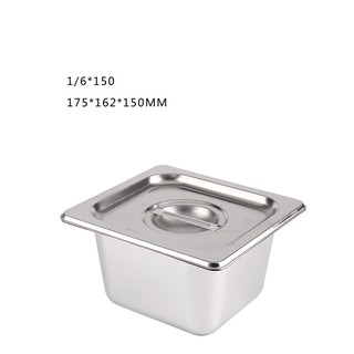 Khay Inox Đựng Topping 1/6
