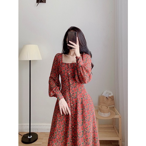 Váy đỏ dài tay_D062S1_LYNNA | BigBuy360 - bigbuy360.vn