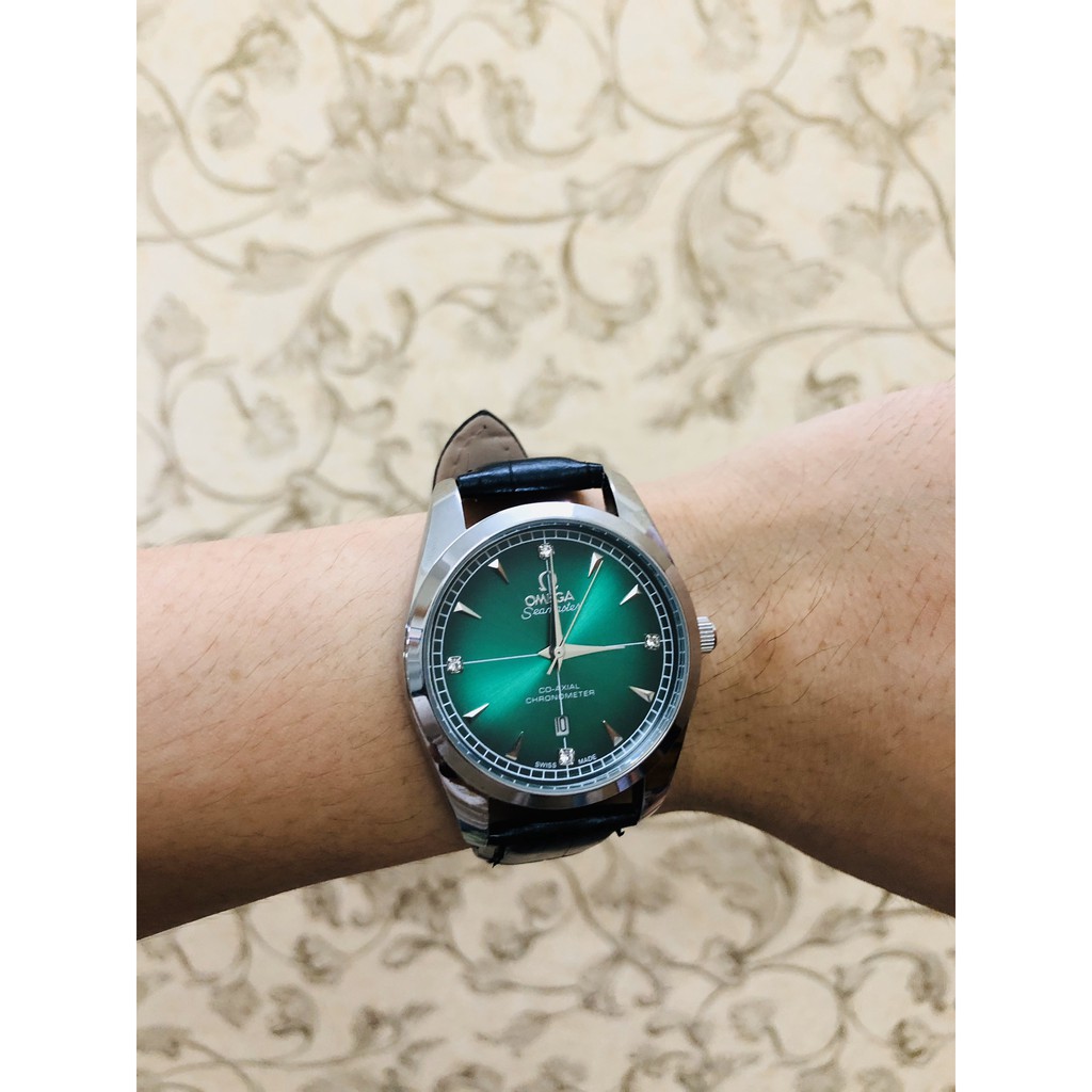 Đồng hồ nam 0mega- Lục Bảo 38mm, Dây da | BigBuy360 - bigbuy360.vn