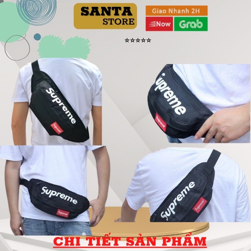 Túi bao tử nam nữ unisex thời trang đeo chéo hông bụng vai nhiều ngăn màu SANTA STORE BBSUP cao cấp chống nước giá rẻ