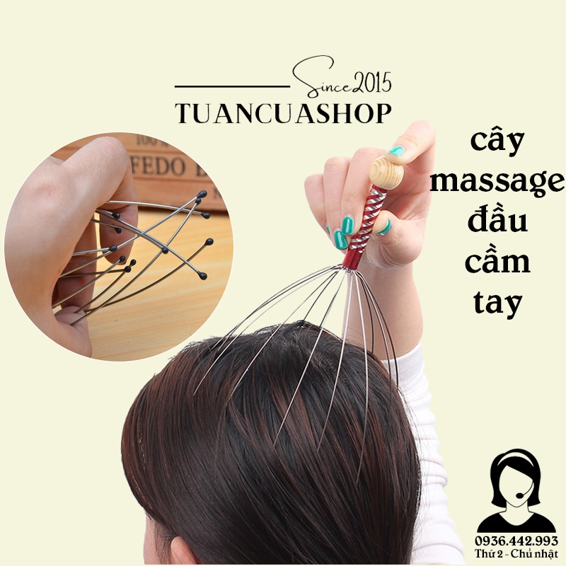 Dụng cụ mát xa đầu giảm mệt mỏi - Cây massage đầu thư giãn, giảm đau đầu, giúp ngủ ngon