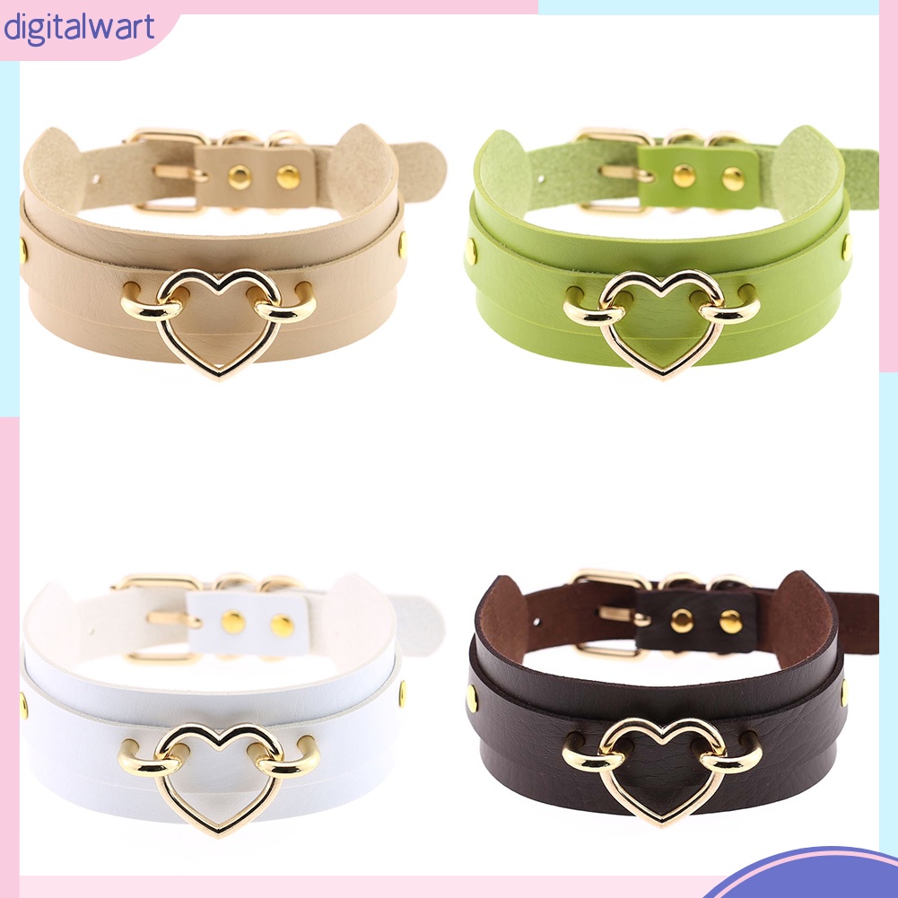 Vòng Cổ Choker Giả Da Đính Khóa Trái Tim Thời Trang
