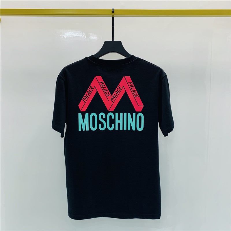 New top Mosc - * - Áo thun ngắn tay in logo chữ M tam giác lớn, kiểu dáng giống nhau cho nam và nữ