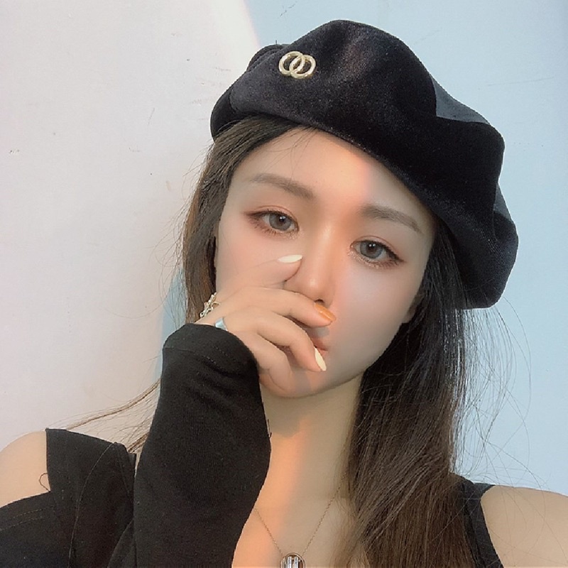 Nón Nồi Beret Duy Nhất Đen Thời Trang