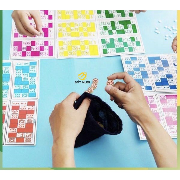 Bộ trò chơi kêu Lô Tô 90 số bằng giấy và gỗ chơi loto Cờ Lô Tô bằng gỗ/nhựa