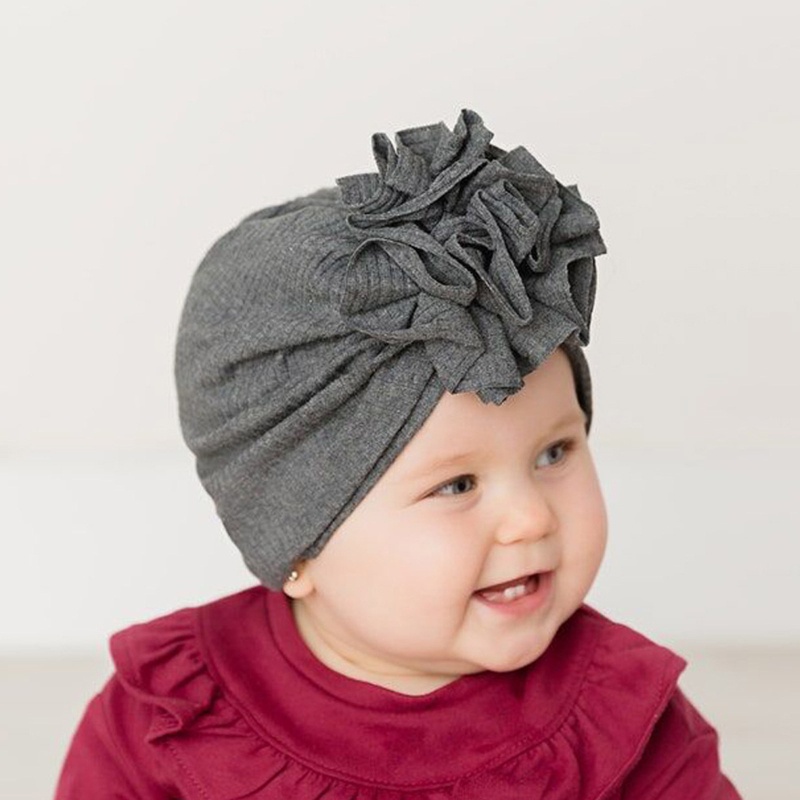 Mũ beanie Trùm Đầu Đính Nơ Xinh Xắn Cho Bé
