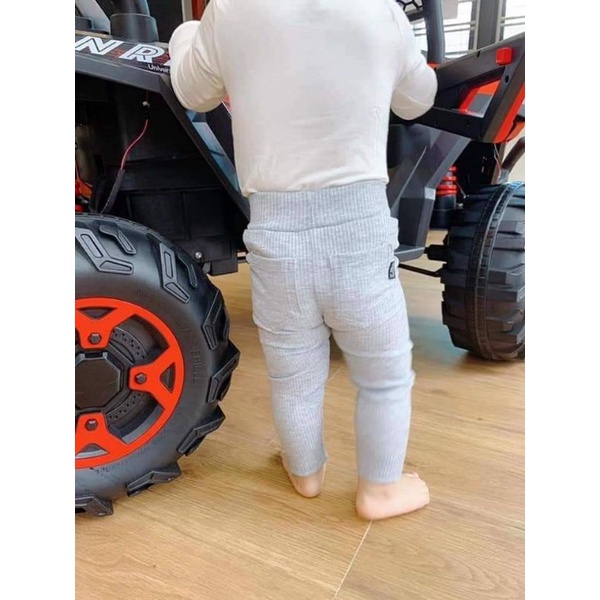 Quần len tăm có túi cho bé trai, bé gái 7-18 kg