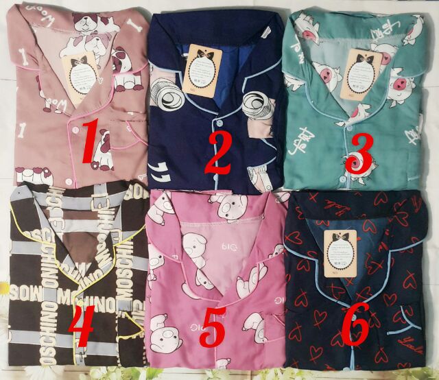 Đồ Bộ Pijama Kate Ngắn Nhiều Hình