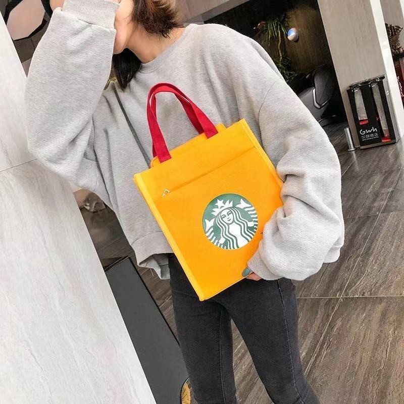 Túi Xách canvas Đựng Nước Tích Hợp Túi tote Dễ Phối Đồ Cho Học Sinh