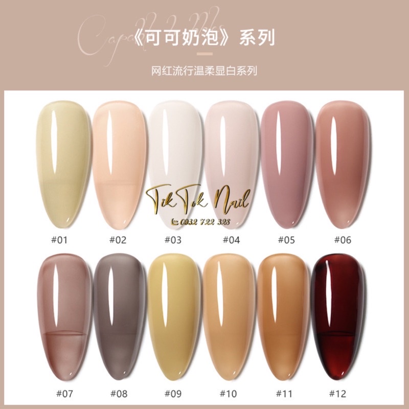 Sơn gel thạch màu trà keke 15ml