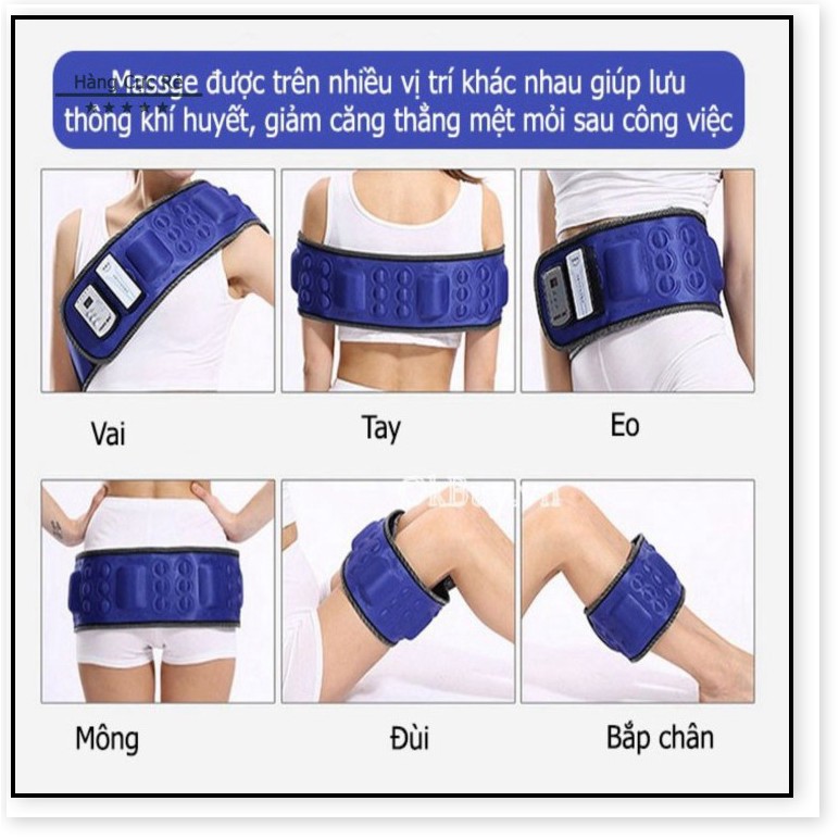 Đai massage giảm mỡ bụng HCR-X6, loại không dây dùng pin sạc - phiên bản mới 2020