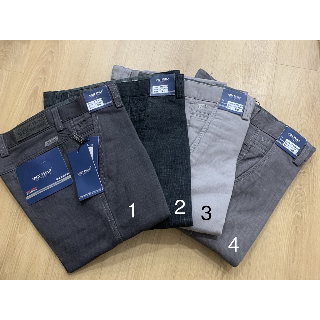 Quần kaki nam Việt Pháp không ly size 29