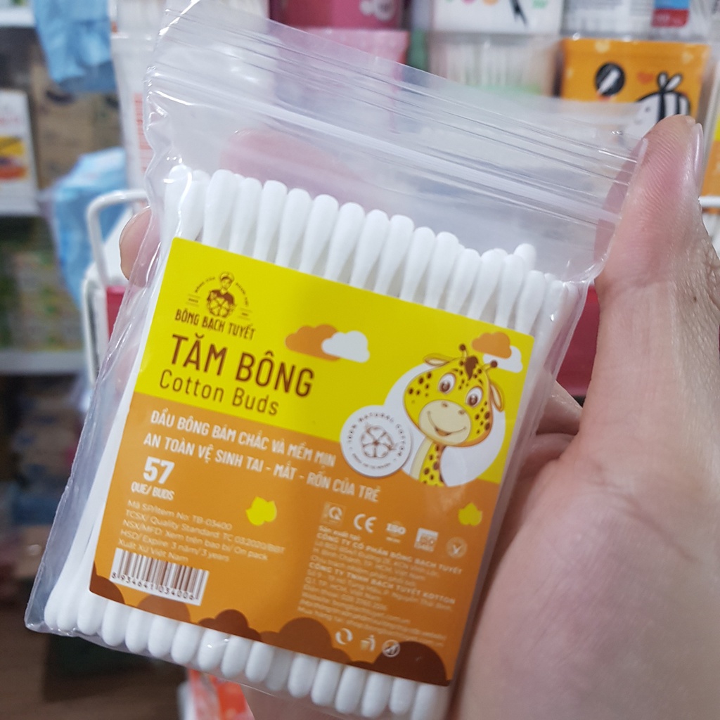 Tăm bông Bạch Tuyết Merigo tiệt trùng  cho trẻ em