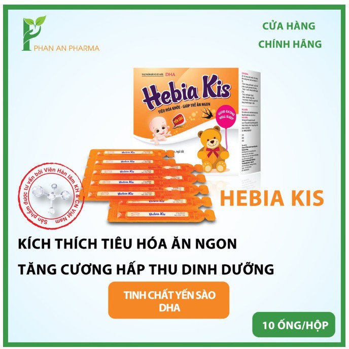 Hebia Kis giúp ăn ngon dùng cho trẻ em bị còi xương Suy dinh dưỡng Biếng ăn Chậm lớn Hấp thu kém Nine's Beauty Nines