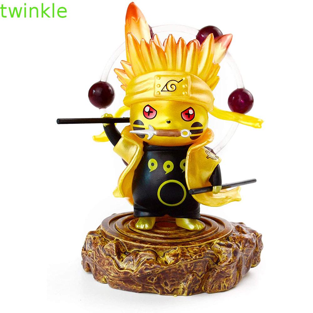 Anime Pikachu Cosplay Naruto SASUKE KAKASHI Madara PVC Action Figure Figurines Toy Model Toy