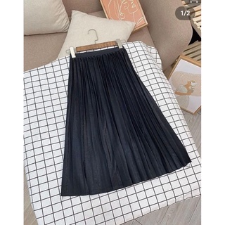 Chân váy xếp ly dài