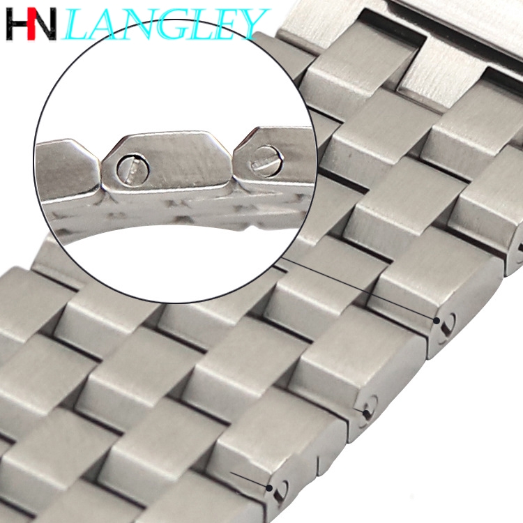 Dây đeo đồng hồ bằng thép không gỉ cao cấp kích thước 26mm 24mm 22mm 20mm 18mm