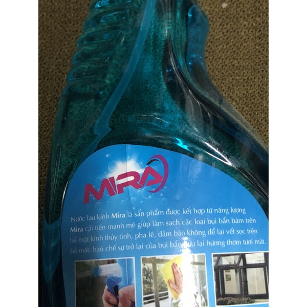 Nước lau kính MIRA glass cleaner 580ml siêu sạch sáng bóng nước chùi kính vệ sinh kính nước rửa kính