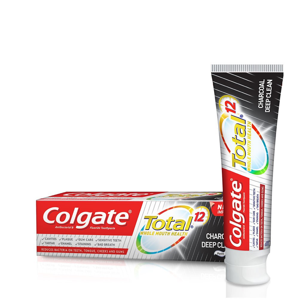 Kem đánh răng Colgate Total than hoạt tính bảo vệ toàn diện 190g/hộp