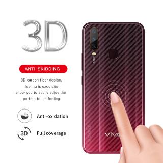Vivo Y19 Y11 S1 V17 V15 Pro Y15 2020 Y17 Y12 Miếng Dán Bảo Vệ Bằng Sợi Carbon Miếng Dán Bảo Vệ Mặt Sau
