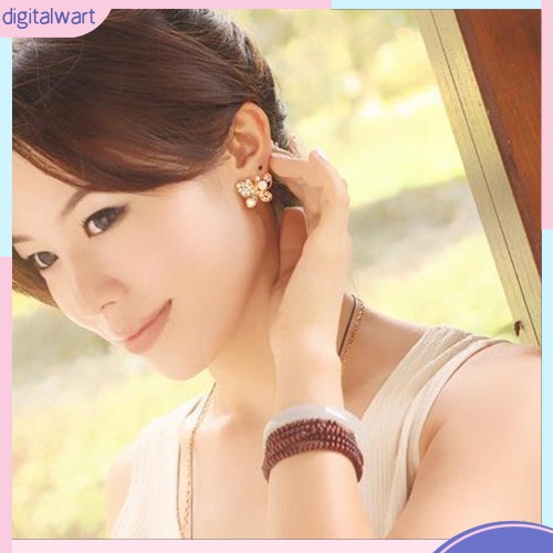 Cặp khuyên tai hình bươm bướm đính đá quý nhân tạo nhiều màu sắc cá tính dành cho nữ