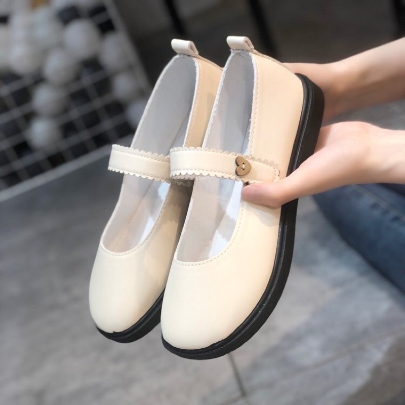 pass giày búp bê mũi vuông xinh xắn