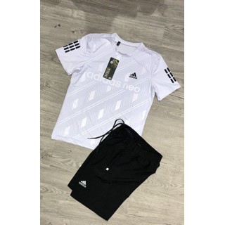 Set Bộ Quần Áo Thể Thao Nam Ép Vân Cao Tần Cực Đẹp Áo Thun Cổ Tròn Ngắn Tay | BigBuy360 - bigbuy360.vn