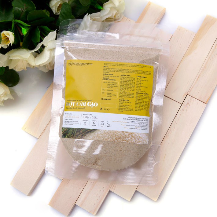 Combo tẩy da chết Bột cám gạo 100g & Bột đậu đỏ 100g & Bột yến mạch Milaganics 100g | BigBuy360 - bigbuy360.vn