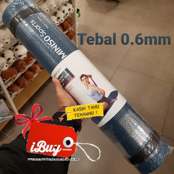 Miniso Thảm Tập Yoga Dày 0.6cm Kích Thước 173cm X L 61cm