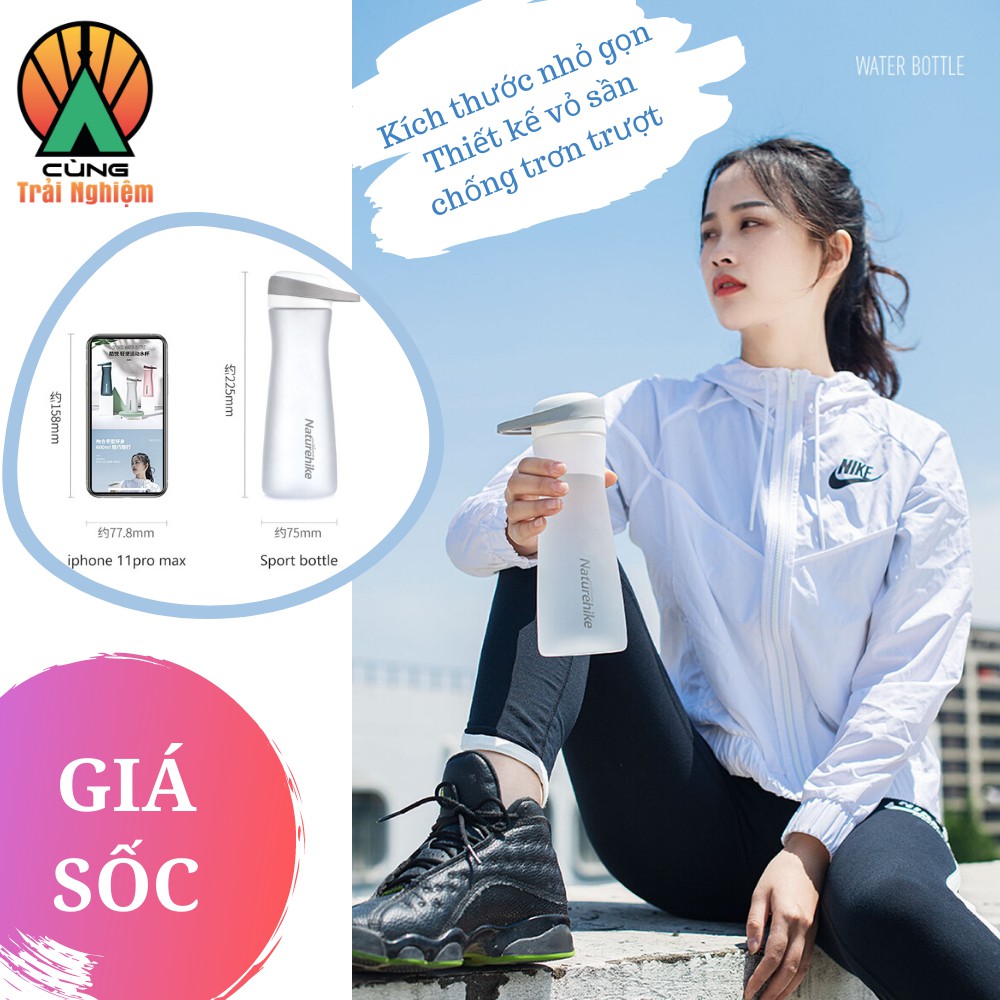 [CHÍNH HÃNG] Bình Nước Thể Thao, Tập Gym, Chạy Bộ, Dung Tích Lớn, Kháng Khuẩn, Siêu Nhẹ NatureHike NH20SJ028