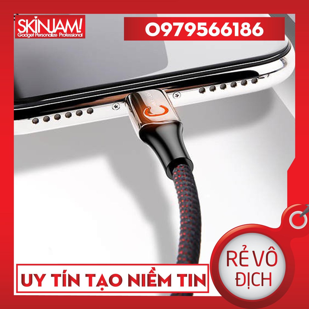 Baseus Cáp sạc Lightning/ Type - C Tự Ngắt IPhone 6/ 7/ 8/ iP X/ iPad, Type-C (2.4A, Sạc nhanh, Sợi Carbon Siêu Bền)