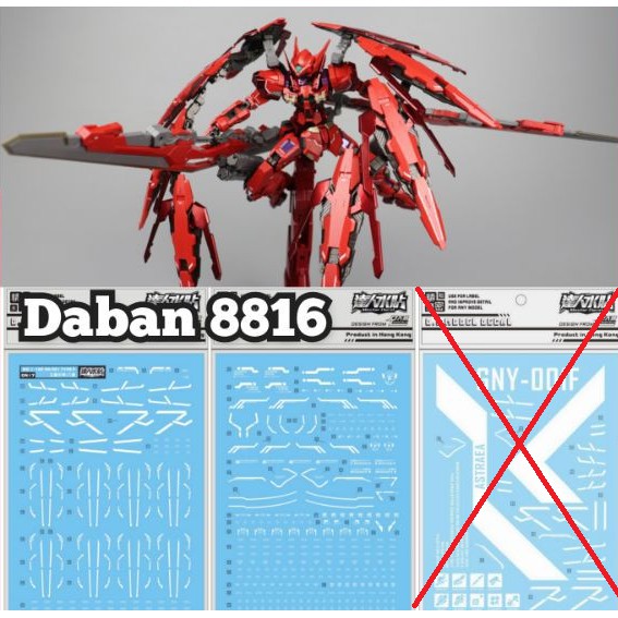 Decal nước cho gundam mg 1/100 Astraea 8816 Daban - Hãng Dalin [New - Vui lòng đọc kỹ mô tả]