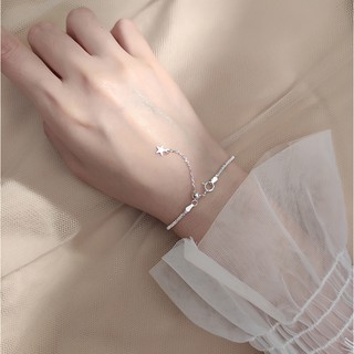 Lắc tay vòng tay nữ bạc s925 dây lấp lánh đuôi sao Cá jewelry LTB7