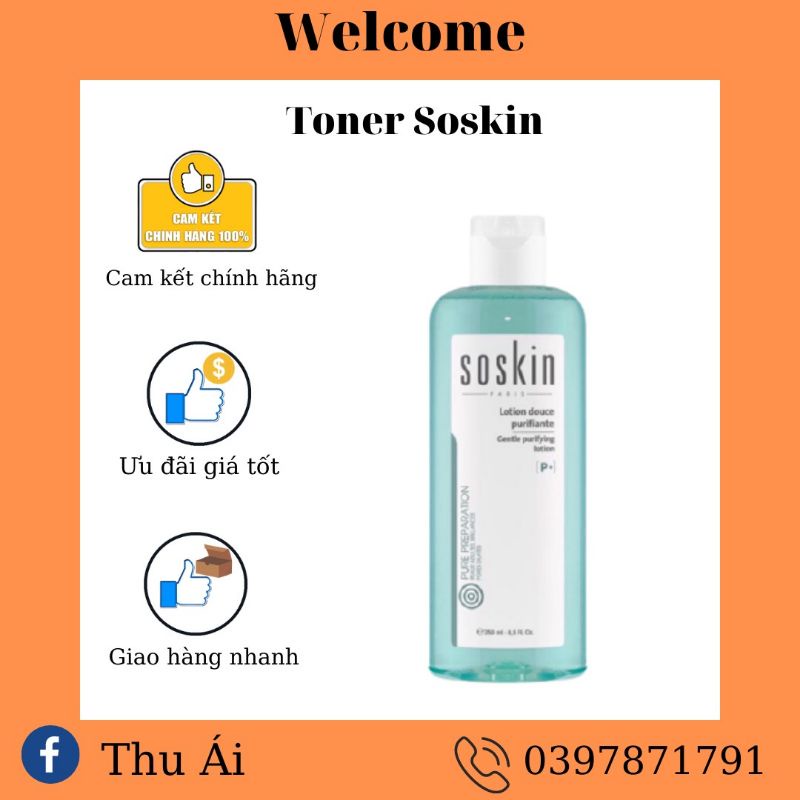 Toner làm sạch sâu Soskin Lotion douce