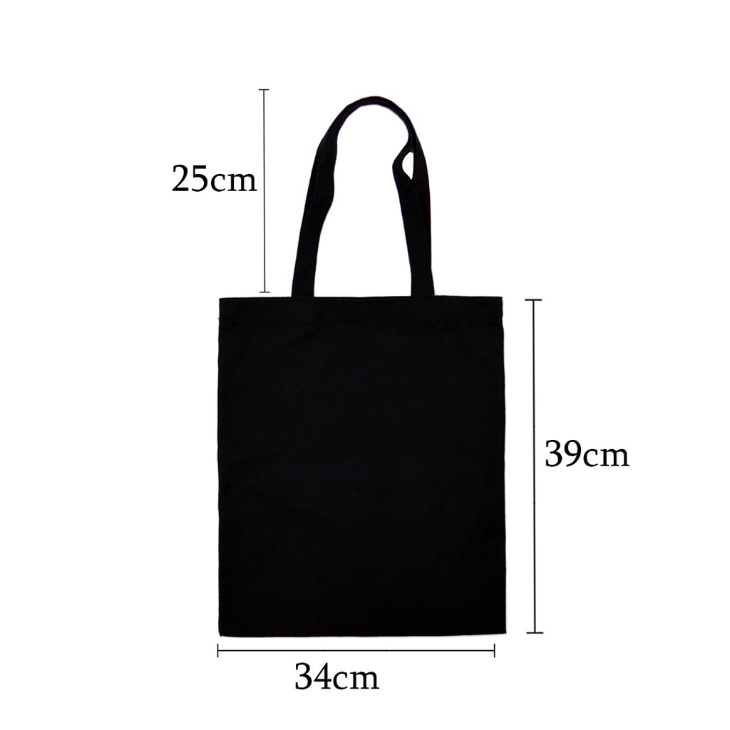 Túi vải Màu Đen In Hình anime demon slayer Thanh Lịch Cho Nữ