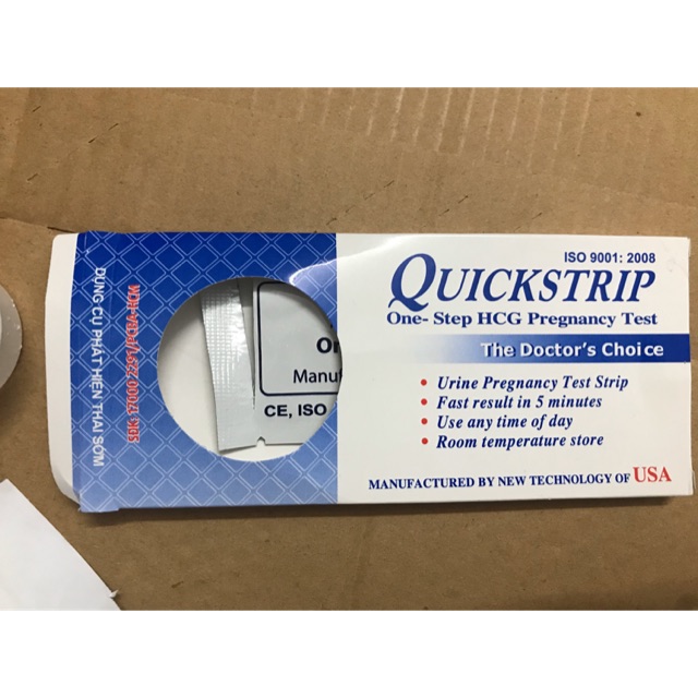 Que giấy thử thai chính hãng