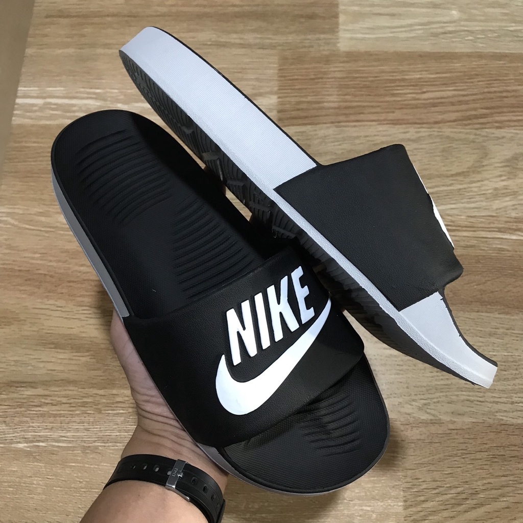 Dép _Nike màu Đen đế trắng Hàng siêu chất mẫu hot 2022, freeship toàn quốc đơn hàng từ 150k , size 38-43