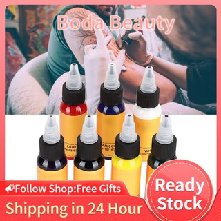 [READY STOCK] Set 7 Mực Xăm Bán Nguyệt Chuyên Nghiệp