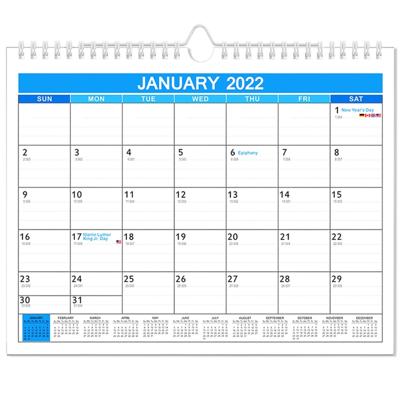Lịch Treo Tường Năm 2021-Dec 2022 Thiết Kế Độc Đáo Tiện Dụng
