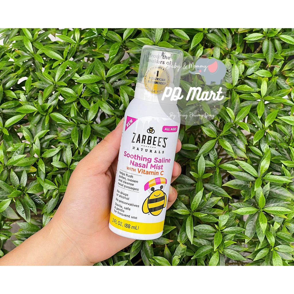 Xịt mũi Zarbee's Vitamin C Mỹ 88ml