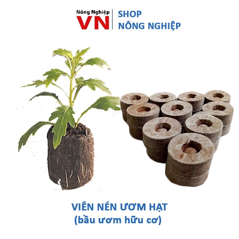 1 viên nén xơ dừa ươm hạt, ươm cây con tiện lợi, năng suất cao