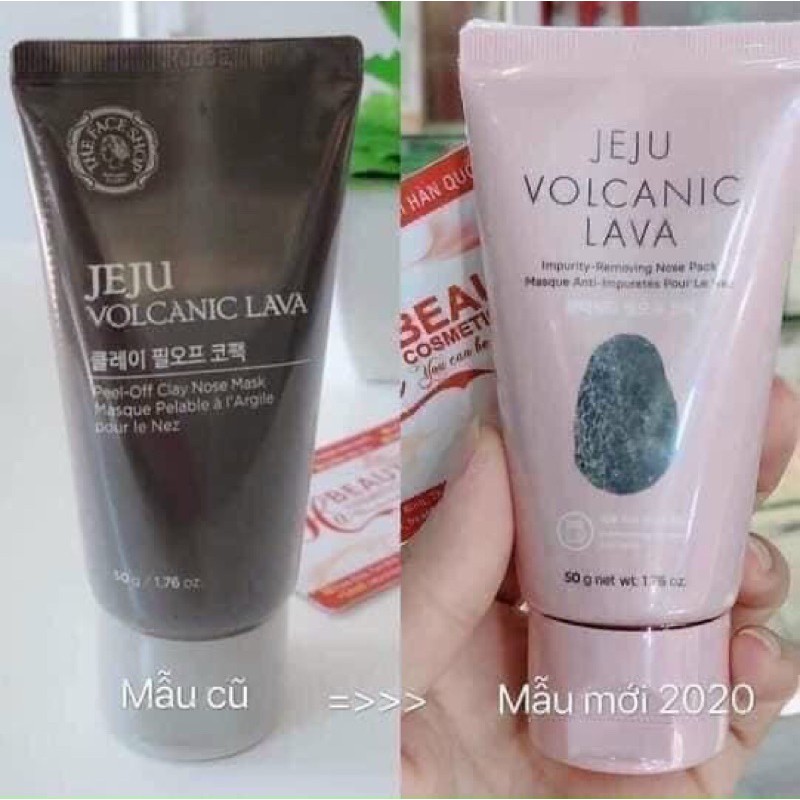 Mặt nạ lột mụn đầu đen Jeju Volcanic Lava Peel-Off Clay Nose Mack của The Face Shop