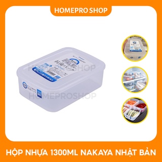 Hộp đựng thực phẩm NHẬT BẢN KHÁNG KHUẨN- TƯƠI LÂU 1300ml An toàn trong tủ lạnh+ lò vi sóng. Nhập khẩu từ Nhật.