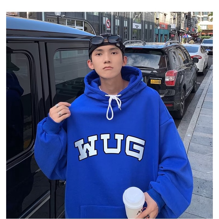 Áo Hoodie Dáng Rộng In Chữ Phong Cách Nhật Bản Thời Trang Cao Cấp Cho Nam