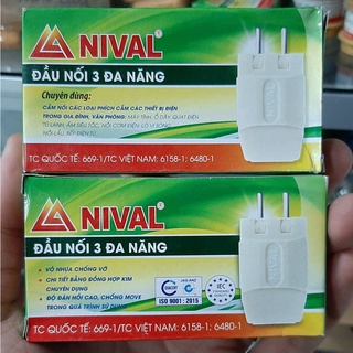 Chui phích điện, ổ chia điện 1 ra 3, phích cắm nối đa năng, ổ cắm Nival