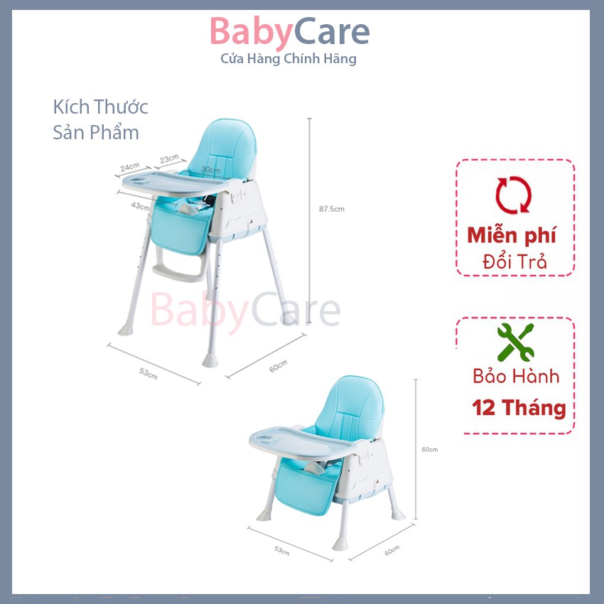 FREESHIP - Ghế Ăn Dặm HanBei Điều Chỉnh Độ Cao 3 Mức Dành Cho Bé Từ 6 Tháng - babyCare