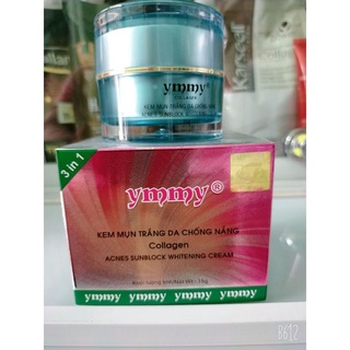 Ymmy kem mụn trắng da chống nắng 3 in 1 nha đam collagen .